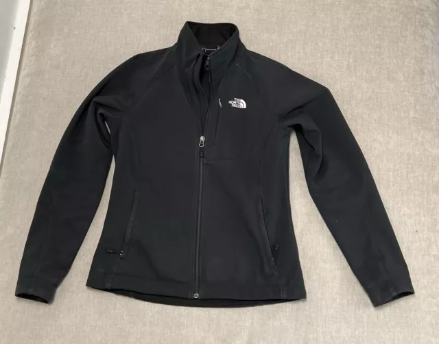 THE NORTH FACE Womens Jacket Small Black Fleece Lined Full Zip Light ...