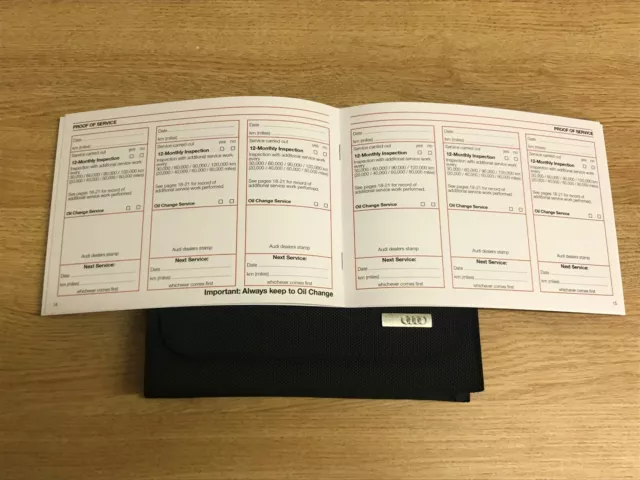 Audi Service Book, Brand New And Genuine, For All Petrol And Diesel 2