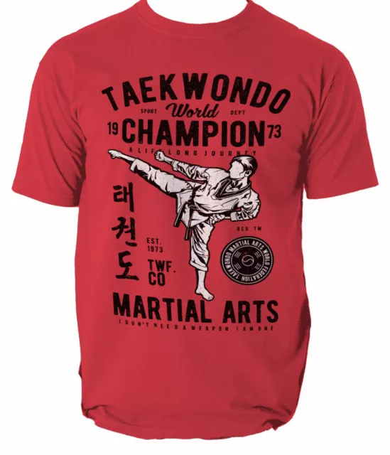 T Shirt Taekwondo Martial Arts Mens Tkd Mma Korean Top Tee Funny Ufc Mixed S-3XL