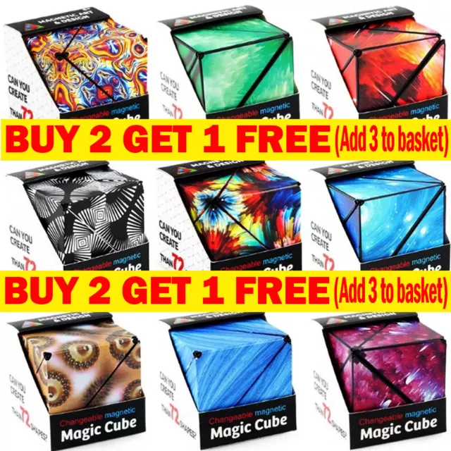 Magic Cube 3D Shashibo Shape Shifting box Anti Stress Hand Flip Puzzle Toys Gift