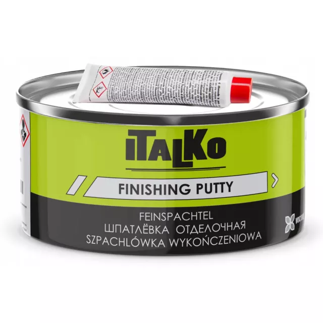 STUCCO Bianco Finishing Putty Spatola CARROZZERIA AUTO 1,8 KG + Catalizzatore