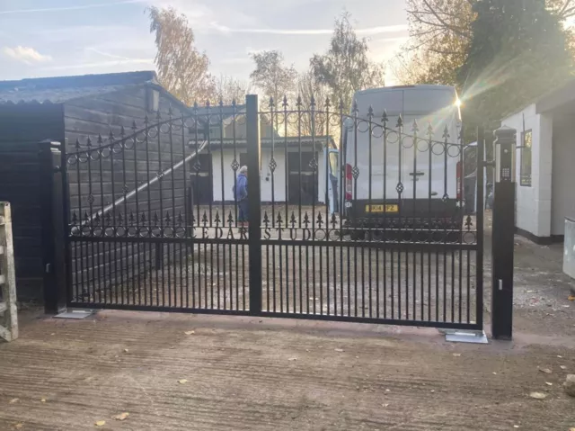 Made to measure, wrought iron automated gates.