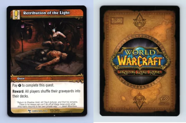 Retribution Of The Light #312 March Of The Legion Common Warcraft 2007 TCG Card