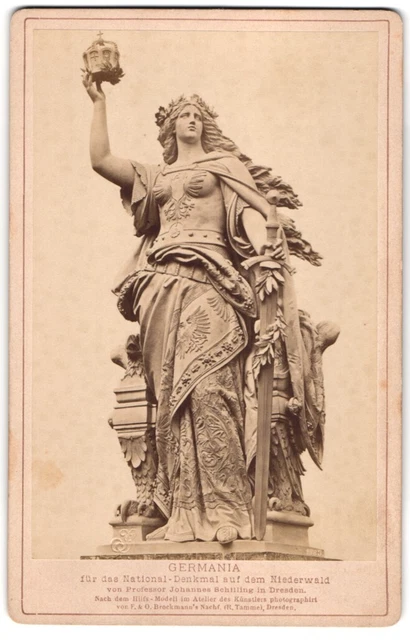 Fotografie F. & O. Brockmann, Dresden, Ansicht Rüdesheim, das Niederwalddenkmal