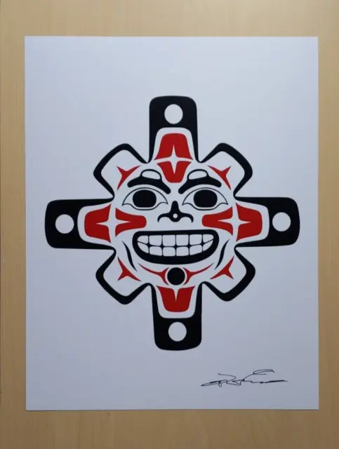 Sun by Lon French Haida Artist 11"x14" Signed Print