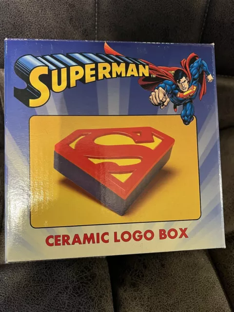 superman ceramic logo box