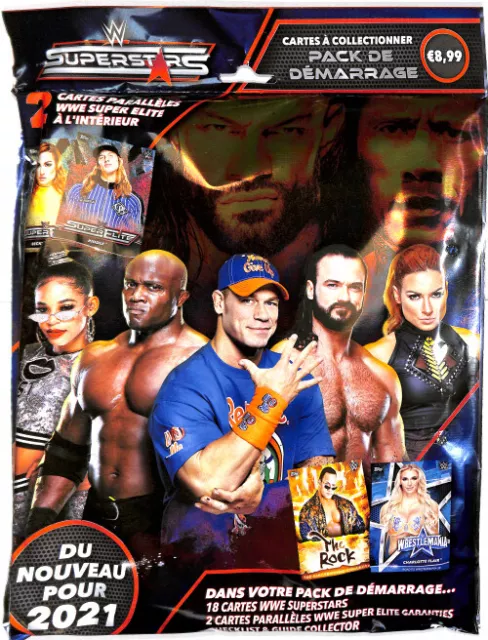 WWE SUPERSTARS 2021 - Coffret neuf - cartes à collectionner Pack de démarrage