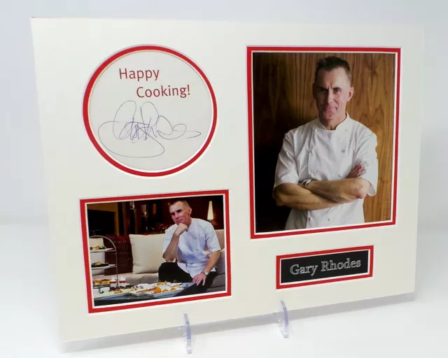 Gary RHODES OBE Signed Mounted Photo Display AFTAL COA British  Television Chef