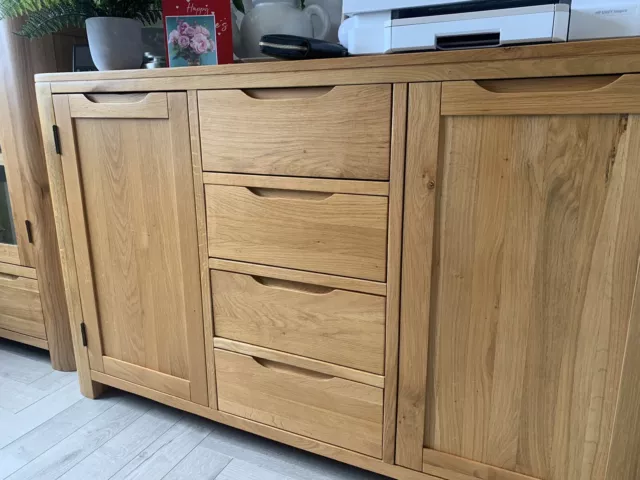 Oak Furnitureland Romsey Natural Solid Oak Large Sideboard RRP £549.99