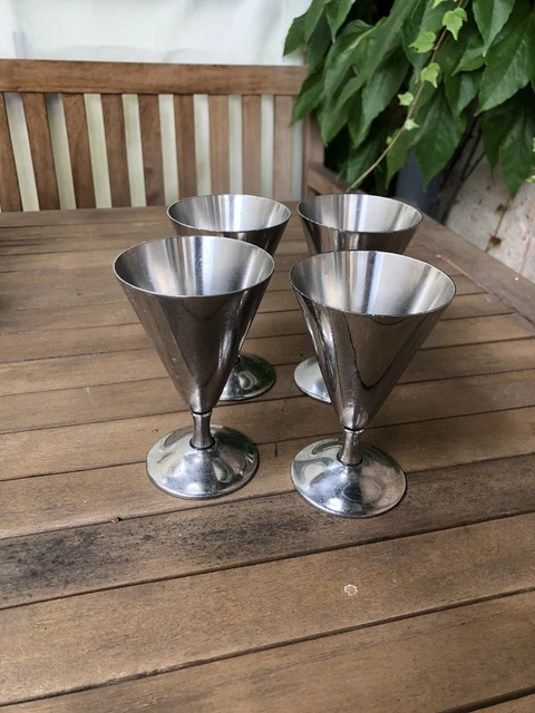 Versilberte WMF Eisbecher 50er Jahre