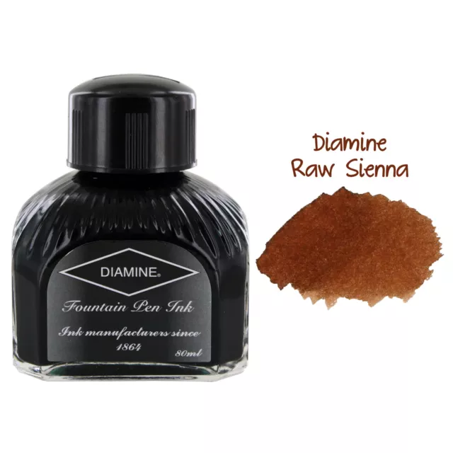 Diamine Fountain Pen Bottled Ink, 80ml - Raw Sienna