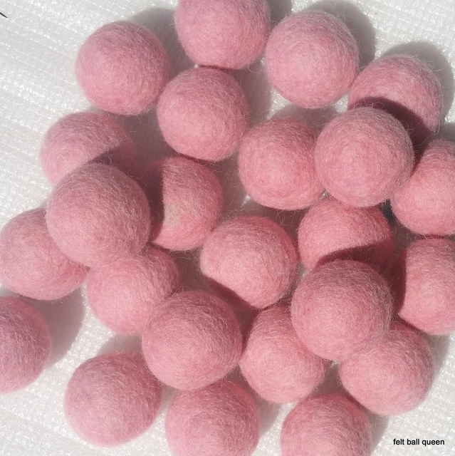 3cm Light Pink Color Felt Balls Handmade Woollen Beads Pom Pom DIY Craft Supply