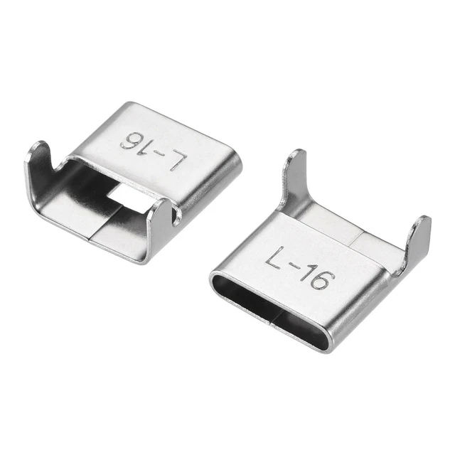 201 Acier Inox Sangle Joint 20x19x10mm pour 16mm Bande Paquet 100
