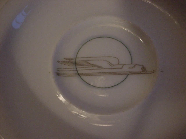 Vintage UP Union Pacific Winged Streamliner saucer Railroad dining car china 2