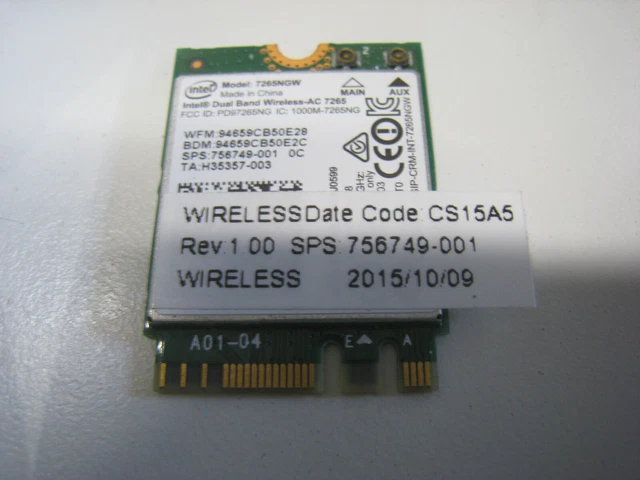 Tarjeta Wifi Intel 7265ngw 7265ac 1200mbps Bt4.2 Ngff | Cuotas sin interés