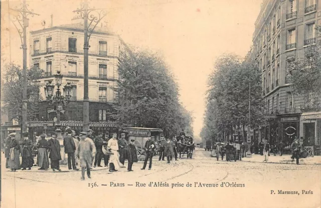 PARIS - rue d'Alésia prise de l'Avenue d'Orléans