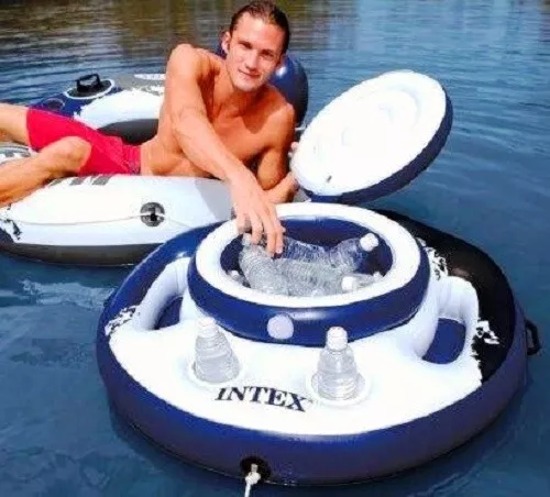 Intex Mega Chill Inflatable Floating Cooler Drink Holder Pool Float 56822