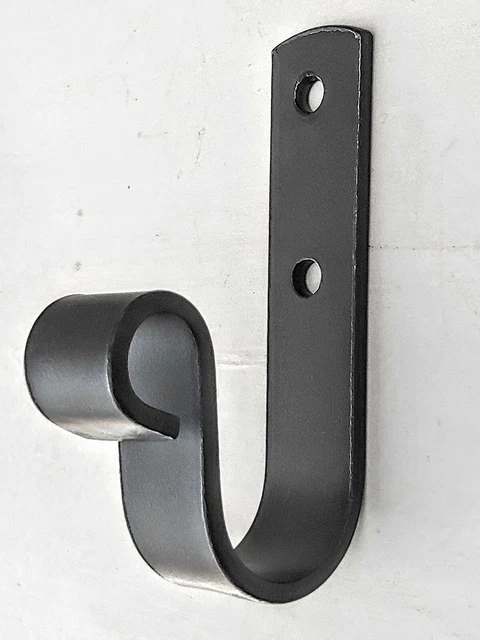 Amish forged wrought iron versatile wreath wall hook - sturdy metal w screws