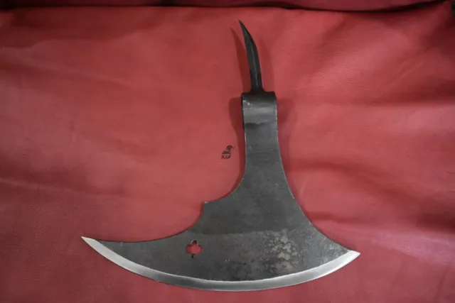 Hand Forged Medieval Viking Battle Axe With Back Spike