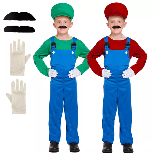 Children's Super Mario Video Game Fancy Dress: World Book Day Costume Boys Girl