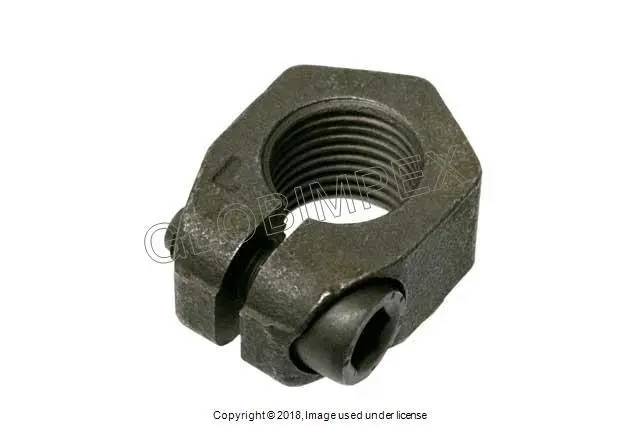 PORSCHE 356B (1964-1973) Clamping Nut for Wheel Spindle FRONT L or R (1) O.E.M.
