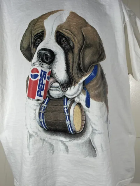 Vintage Pepsi Great Bernard 1996 Promo T-shirt XL White