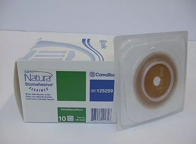15 ConvaTec 125259 Stomahesive Flexible Surfit Natura Wafers 1-3/4" Flange
