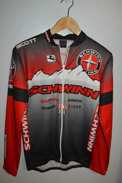 Men’s Giordana Cycling Long Sleeve Jersey L Schwinn Rock Shox Cycling Biking VTG Men’s Giordana Cycling Long Sleeve Jersey L Schwinn Rock Shox Cycling Biking VTG