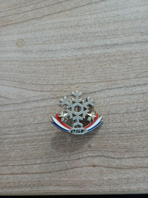 BROCHE DE SKI nouvelle version / FLOCON ESF 2 ETOILES / INSIGNE MEDAILLE no pins