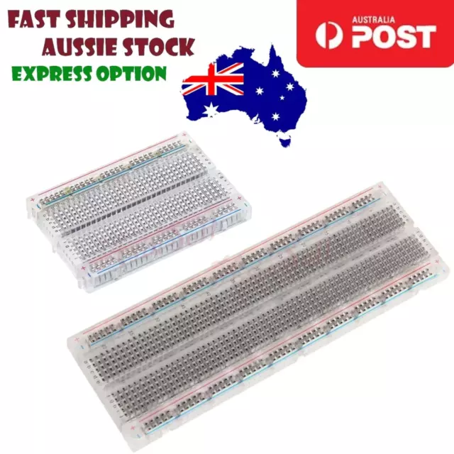 Mini Breadboard 400 830 Holes Transparent Clear Bread Board Prototyping