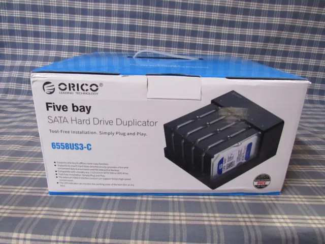 ORICO Five Bay SATA Hard Drive Duplicator (New Open Box) FAST FREE SHIPPING.