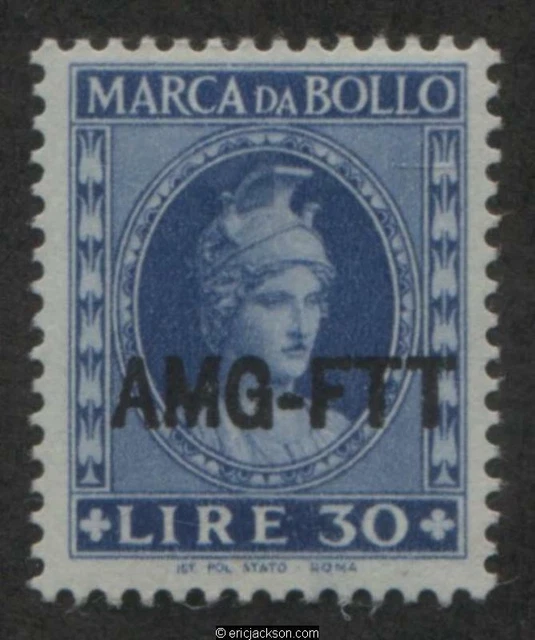 AMG Trieste Fiscal Revenue Stamp, FTT F48 mint, F-VF