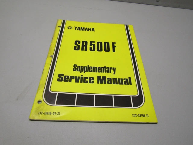 1979 YAMAHA SR500F Oem Supplementary Service Manual Lit-11616-01-21 $26