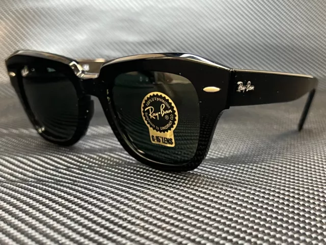 RAY BAN RB2186 901 31 Black Square 49 mm Unisex Sunglasses