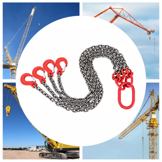 Chain Sling G80 Lifting Chain with Grab Hooks 11000lbs Load 5/16'' x 5'
