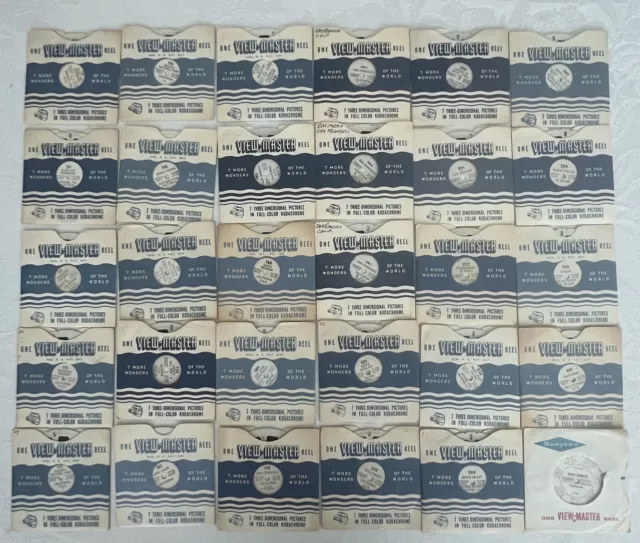 Lot of 30 Vintage ViewMaster Reels (29 numbered) CALIFORNIA