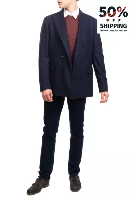 RRP €395 HACKETT Wool Twill Blazer Jacket Size 44R / 54R- XL Double-Breasted