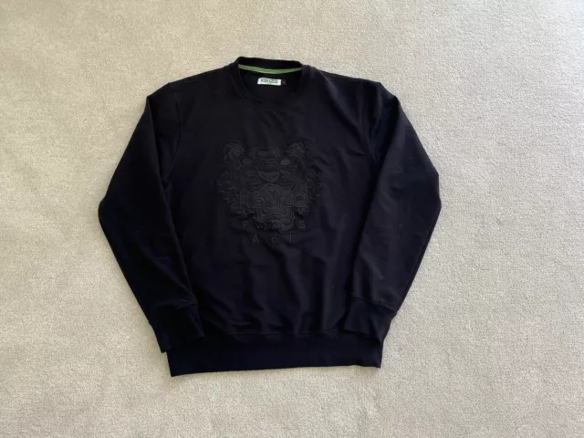 Kenzo Paris Mens Black Sweatshirt Size M