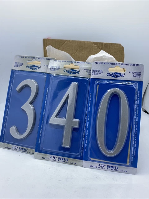 Lot Of 14 - Mailbox & House Numbers 3,4,5" 4.75" DeSign-it brand Brushed Nickel