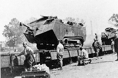 Guerre 14/18 WW1 Chars "Saint-Chamond" pour l'offensive de juillet 1918 