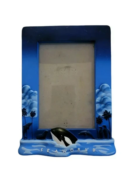 SEA WORLD Blue Picture Frame  Okra Seal Penguin  Dolphins  3D  6x4 Pic