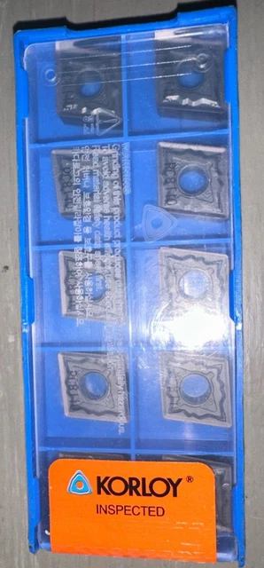 Korloy Carbide Inserts Qty 10 Cnmg120408-Hs Cnmg432-Hs Pc8110
