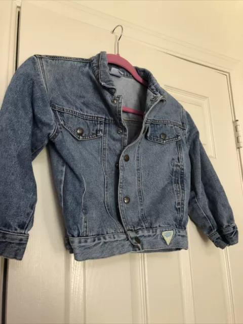 vintage kids girls 80s Guess denim jean jacket youth XL extra large 6x