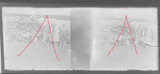 Négatif Photo Sur Plaque De Verre + Tirage – Avion WWI 14-18 – Original France