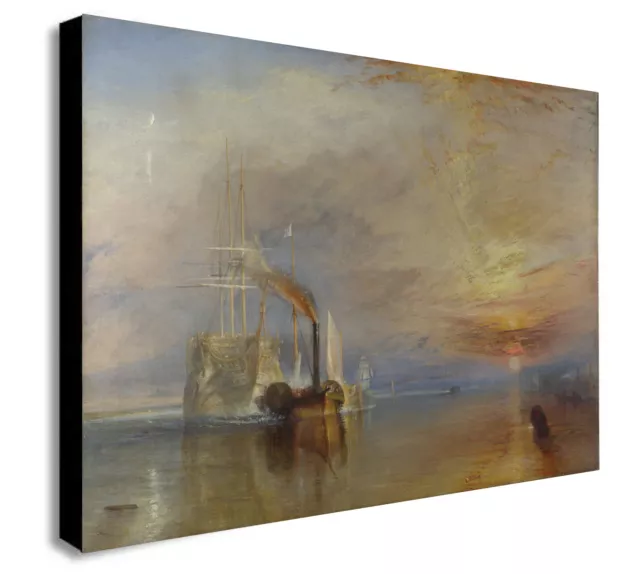 The Fighting Temeraire by JMW Turner Canvas Wall Art Framed Print Various Sizes