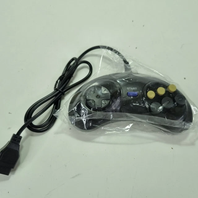 New 6-Button Wired Controller For SEGA Genesis / Megadrive - 16-bit Gamepad (Classic Style)