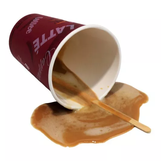 Display Faux Food Prop Spilled Coffee To Go With Froth New