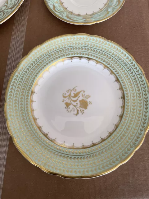 Royal Crown Derby DARLEY ABBEY Green Salad, Bread,& Accent Plate Cup Saucer Lot 2