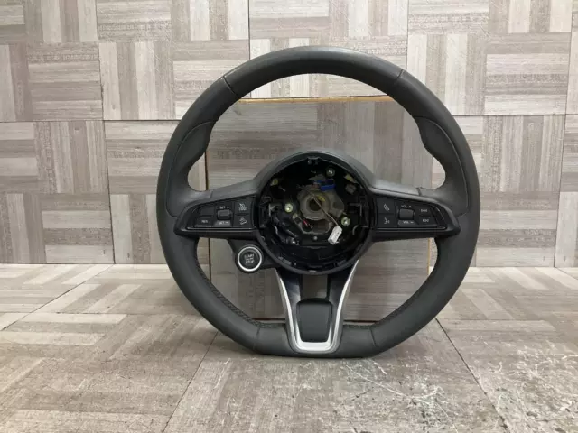 2018-2022 ALFA-ROMEO STELVIO Steering Wheel Black Leather w/adaptive cruise OEM