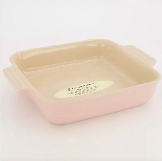 LE CREUSET  Pink Oven Dish Casserole / Pie Dish 23x23cm